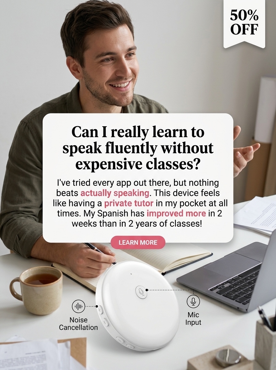 Patricia’s Favorite Finds Facebook ad: Embarrassed To Speak A New Language? Practice Fluent…
