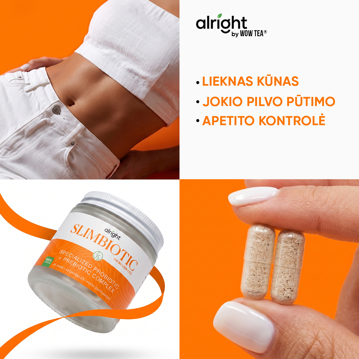 WOW TEA Lietuvos Respublika Facebook ad: Slimbiotic - Daugiau nei paprastas probiotikas. Daugiau…