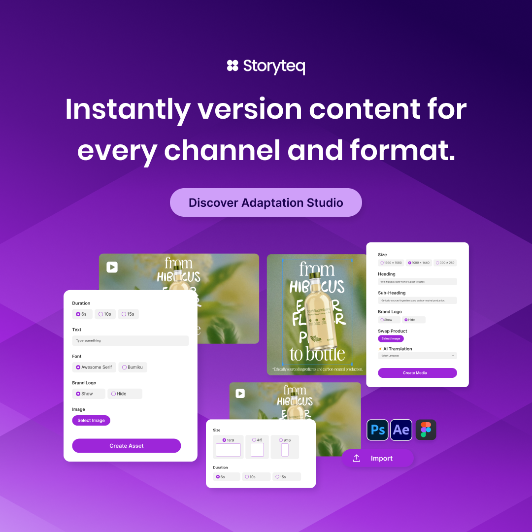 Storyteq Facebook ad: Adaptation Studio makes it easy to version your…