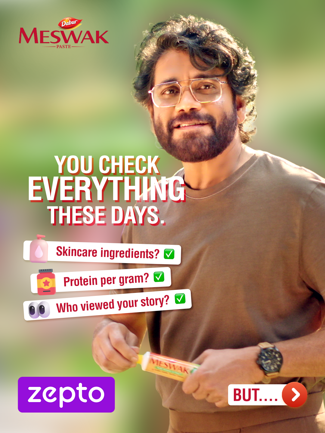 Dabur Meswak Facebook ad: Let your toothpaste do more than just foam.
