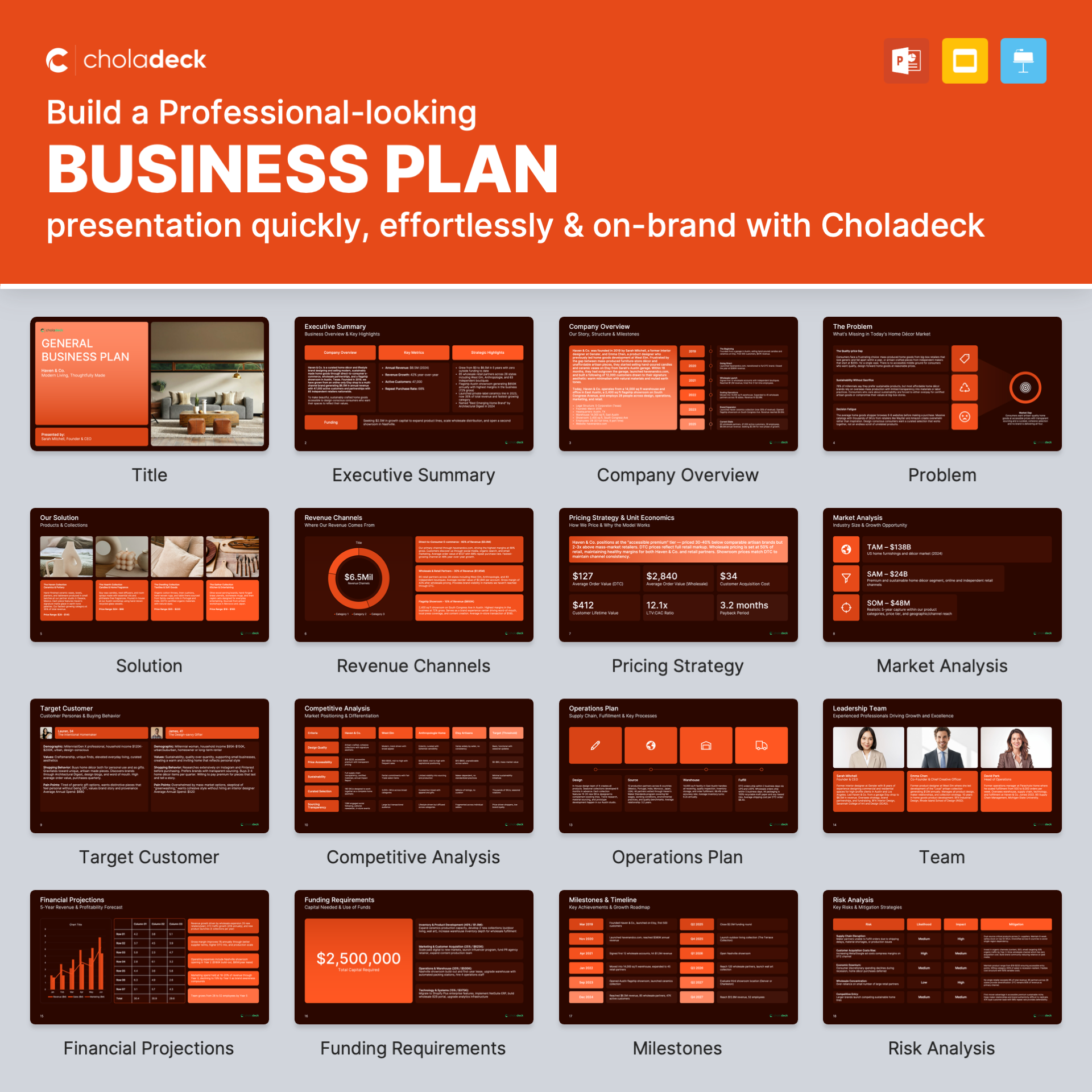 Choladeck Facebook ad: Imagine creating stunning Business Plan presentations in…