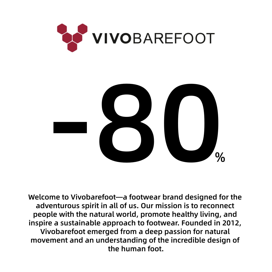 Immediato Skyler Machamer Facebook ad: 80% OFF Vivobarefoot, Today Only