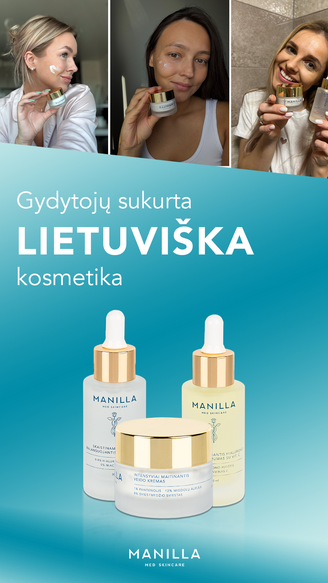 Manilla Facebook ad: GYDYTOJŲ sukurta kosmetika