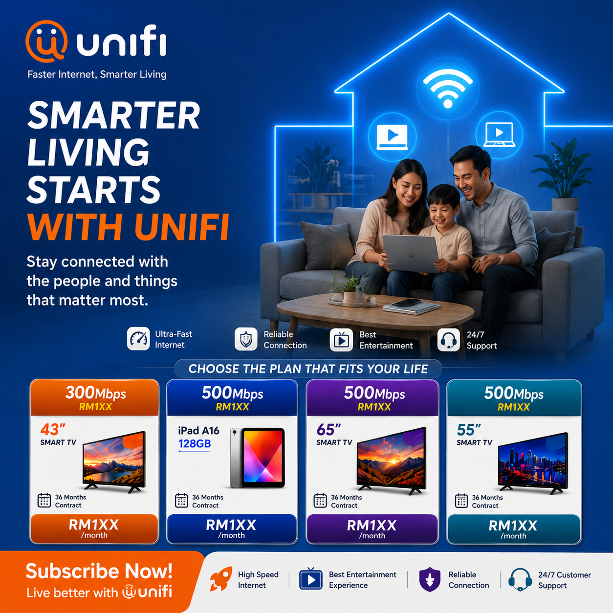 Unifi Fibre Registration Facebook ad