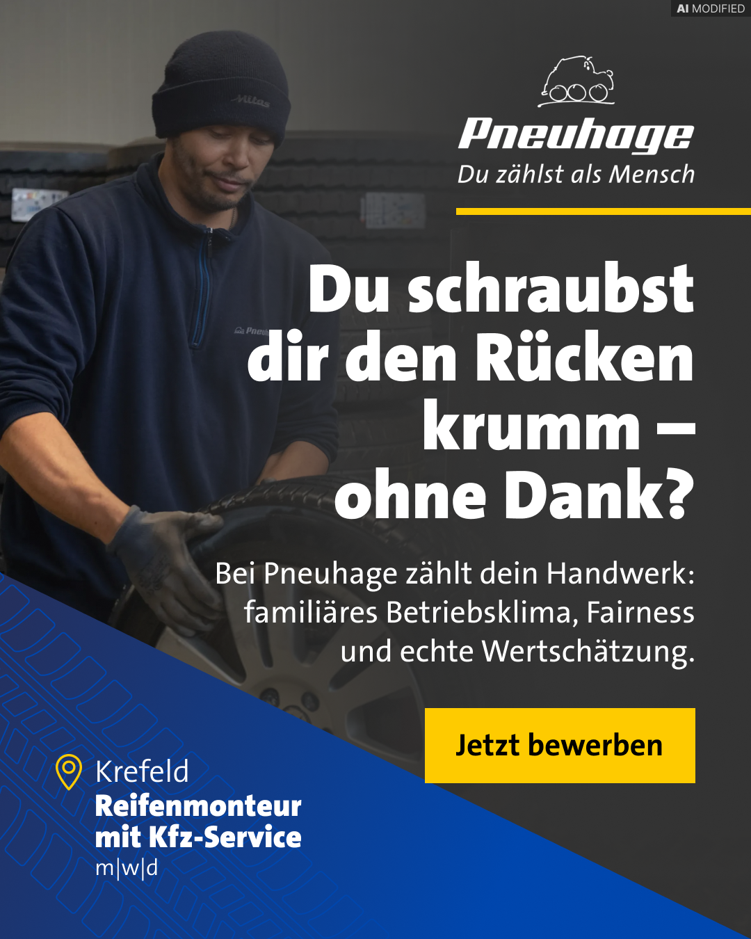 Pneuhage Karriere Facebook ad from Aug 17, 2026