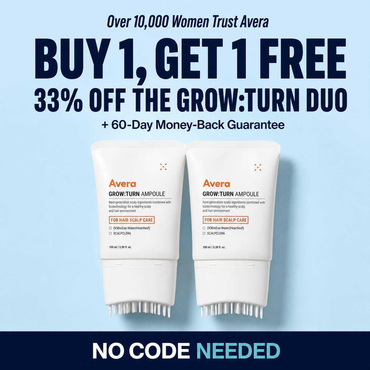 Avera Facebook ad: Korea's #1 Hair Growth Serum