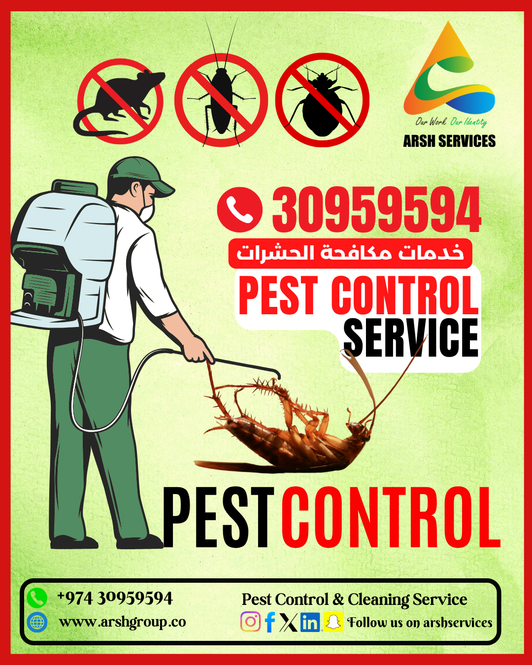 Arsh Services Facebook ad: Arsh Pest & Cleaning