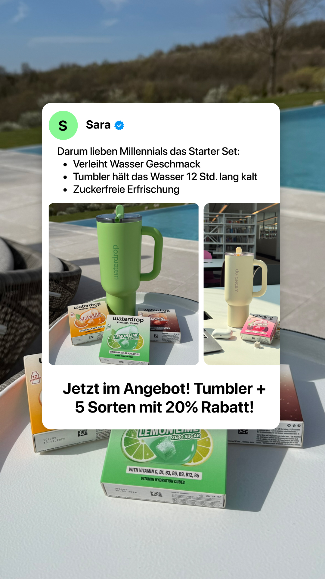 waterdrop Facebook ad