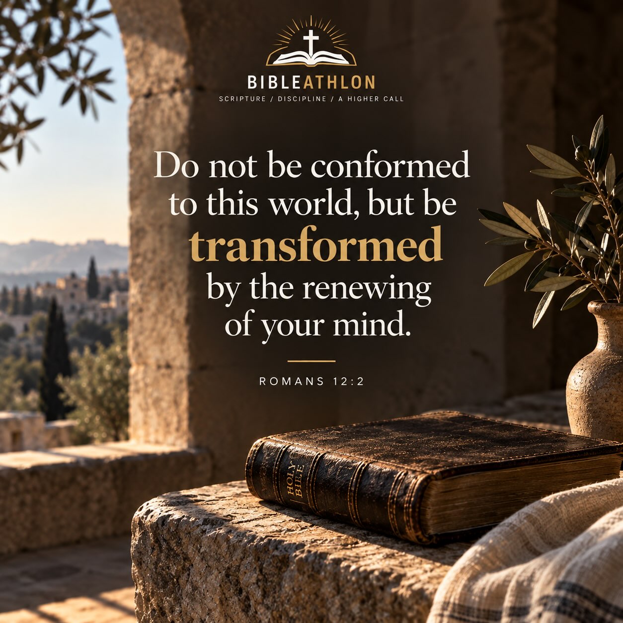 Bibleathlon Facebook ad: Transformation starts in the mind.