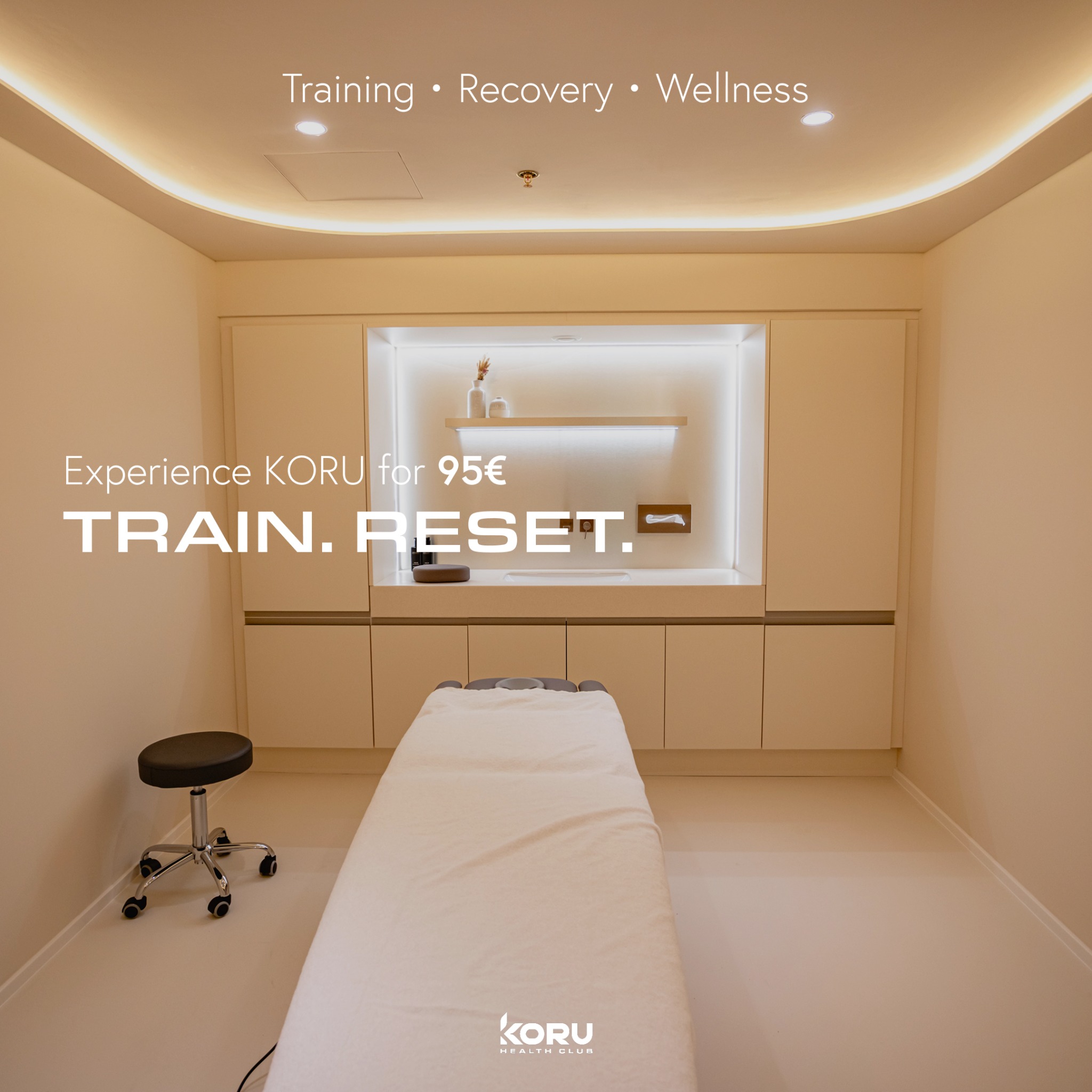 KORU Health Club Facebook ad: Where training meets recovery