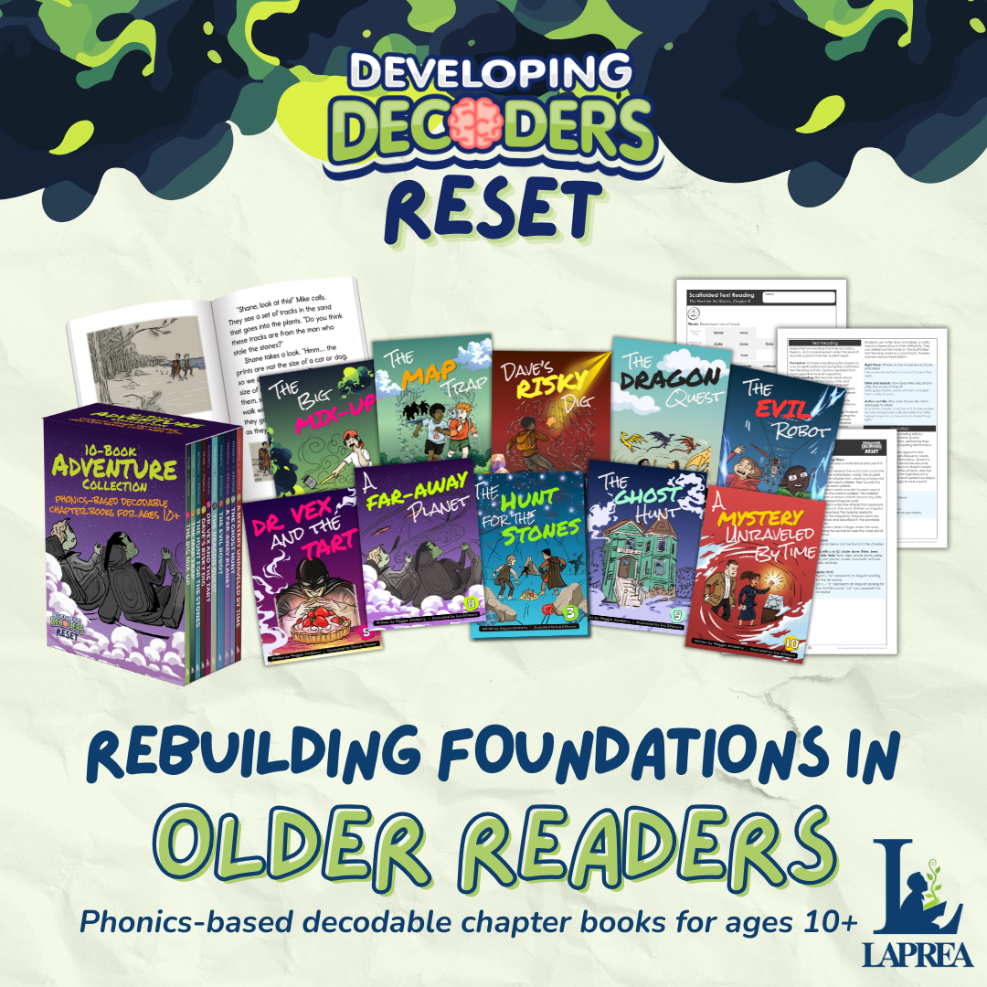 Laprea Education Facebook ad: Engaging Stories. Stronger Readers.