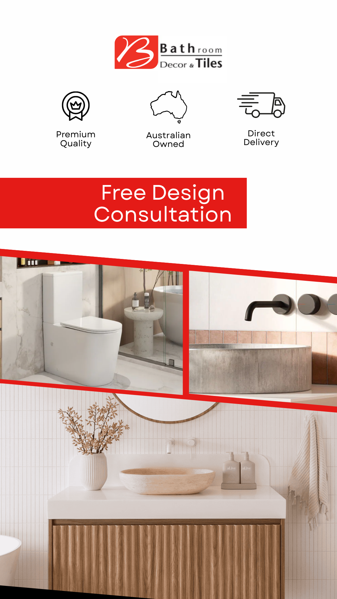 Bathroom Decor & Tiles Facebook ad from Jun 16, 2026