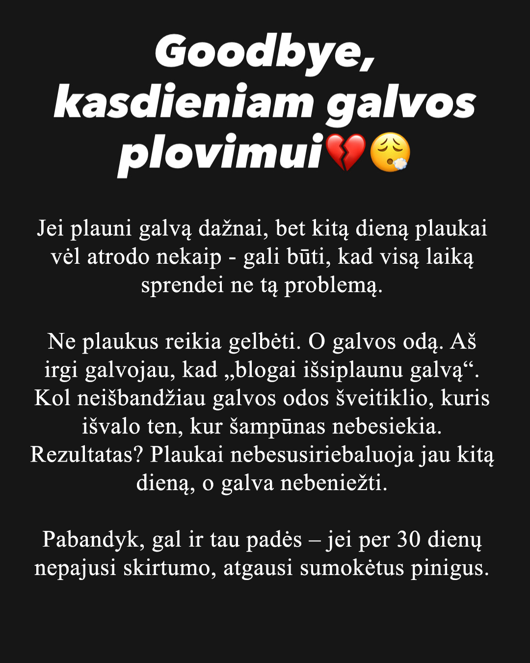 Tavo Šampūnas Facebook ad