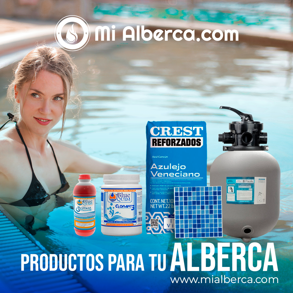 MiAlberca.com Facebook ad: Equipos para albercas al mejor precio