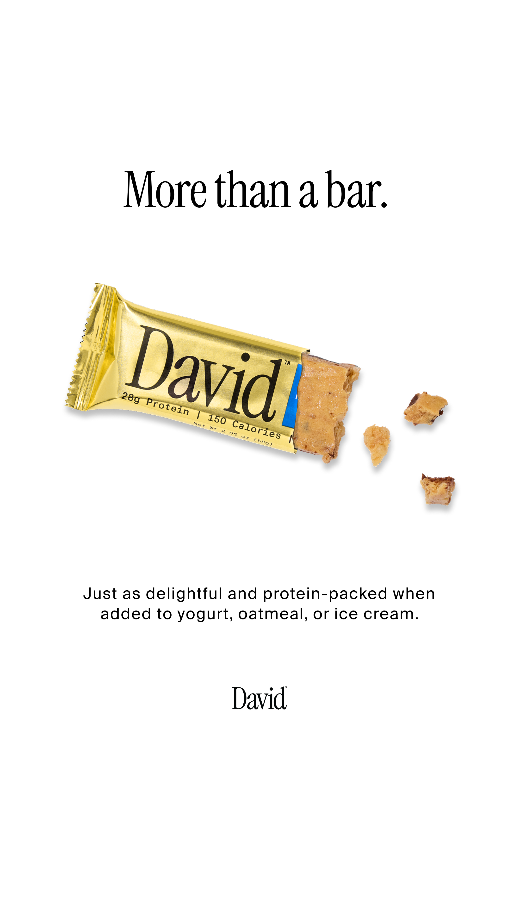 David Protein Facebook ad