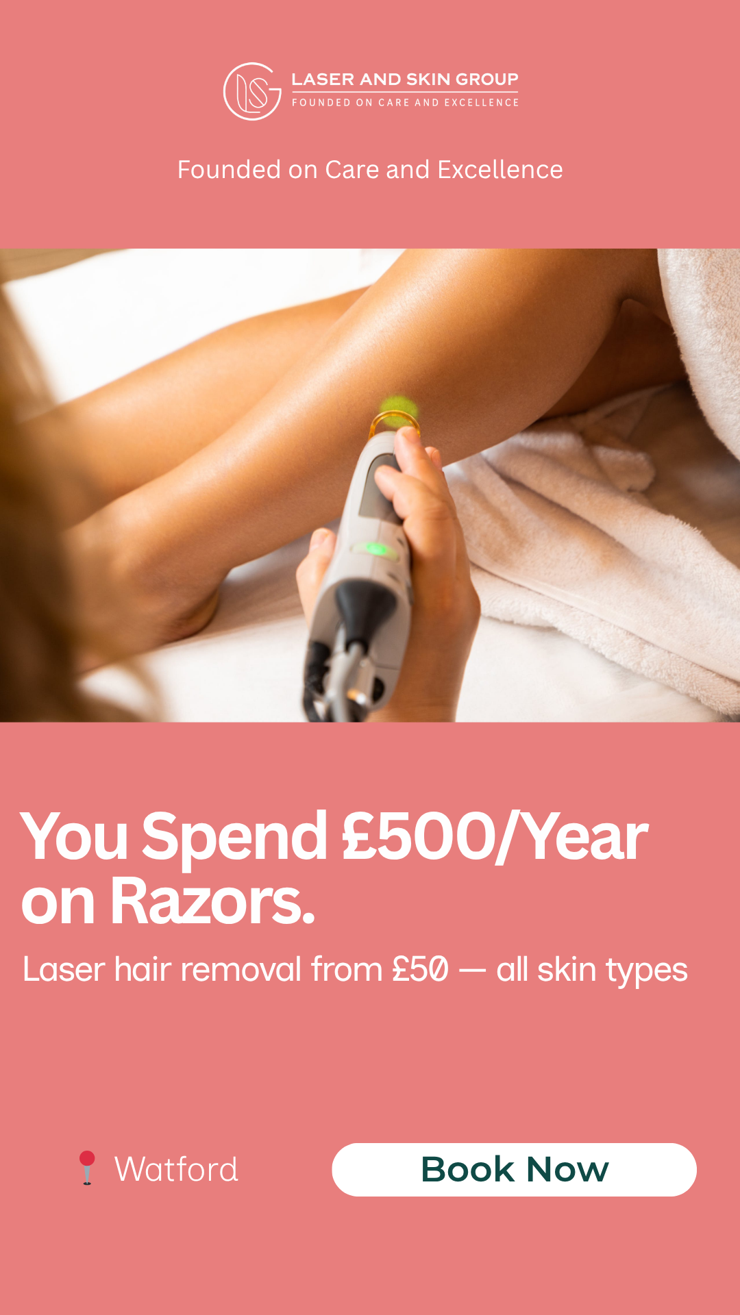 Laser and Skin Group Facebook ad from May 25, 2026