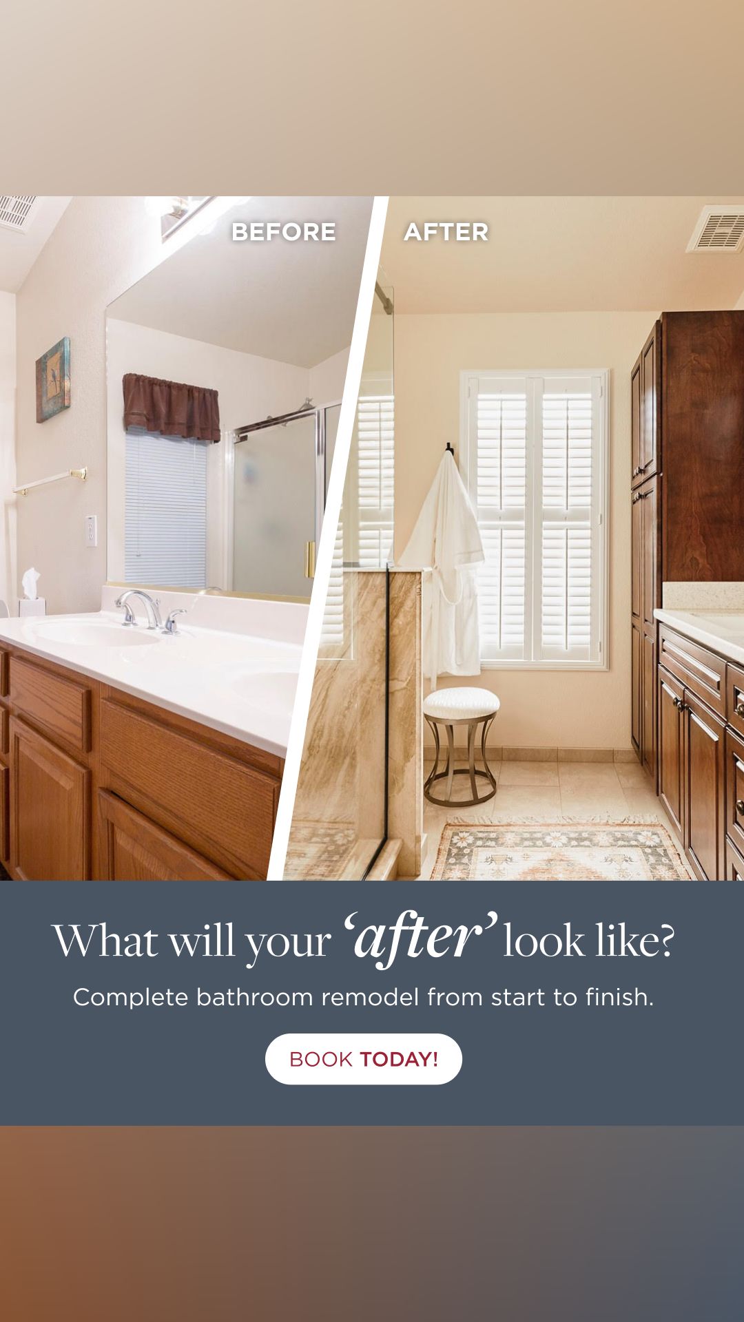 Re-Bath Traverse City Facebook ad: #1 Local Bathroom Remodelers
