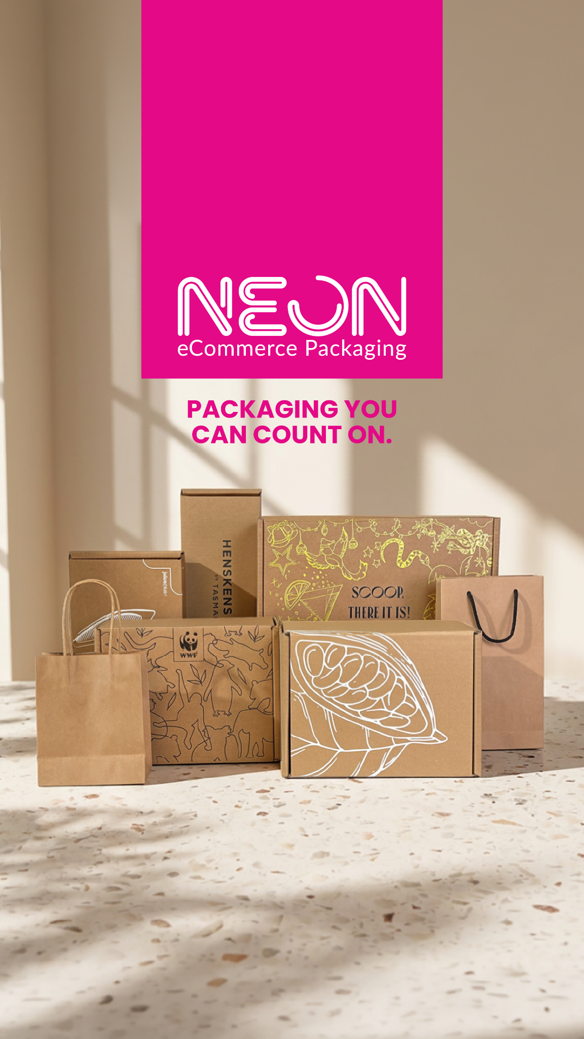 NEON eCommerce Packaging Facebook ad: Best packaging supplies in Sydney with a focus…
