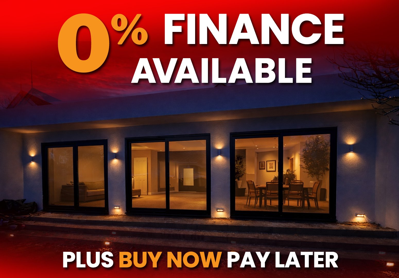 SHAWS - The Glass and Window Company Facebook ad: Upgrade Now. Pay Later.
