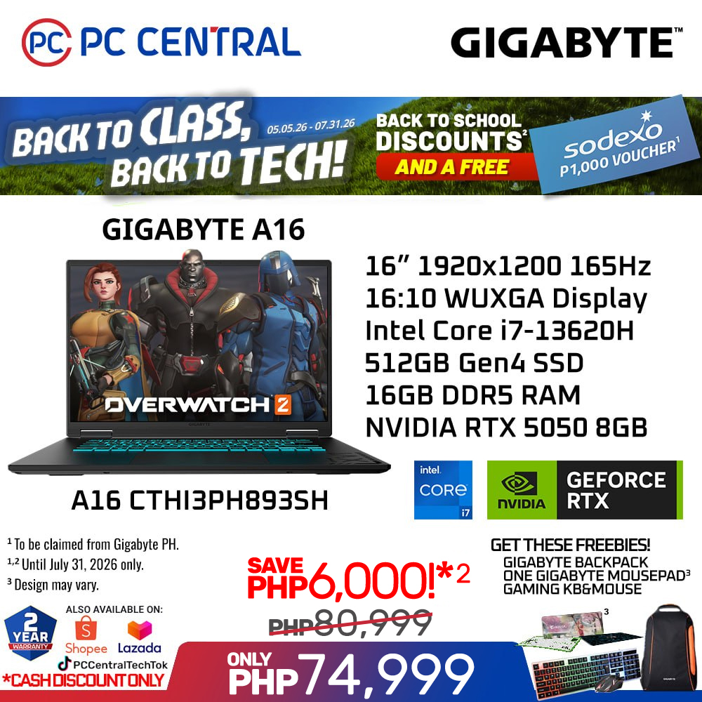 PC Central Facebook ad: GIGABYTE BACK TO SCHOOL PROMO!