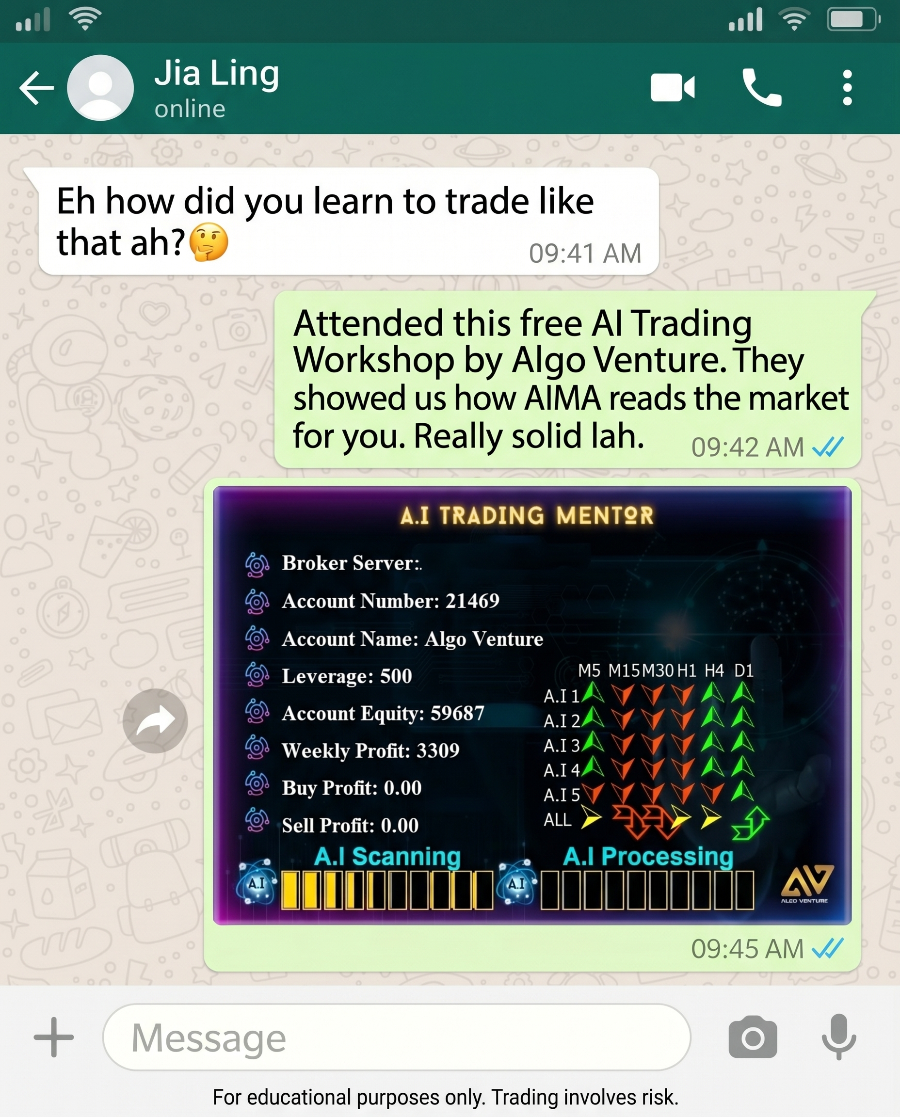 Algo Venture Academy Facebook ad