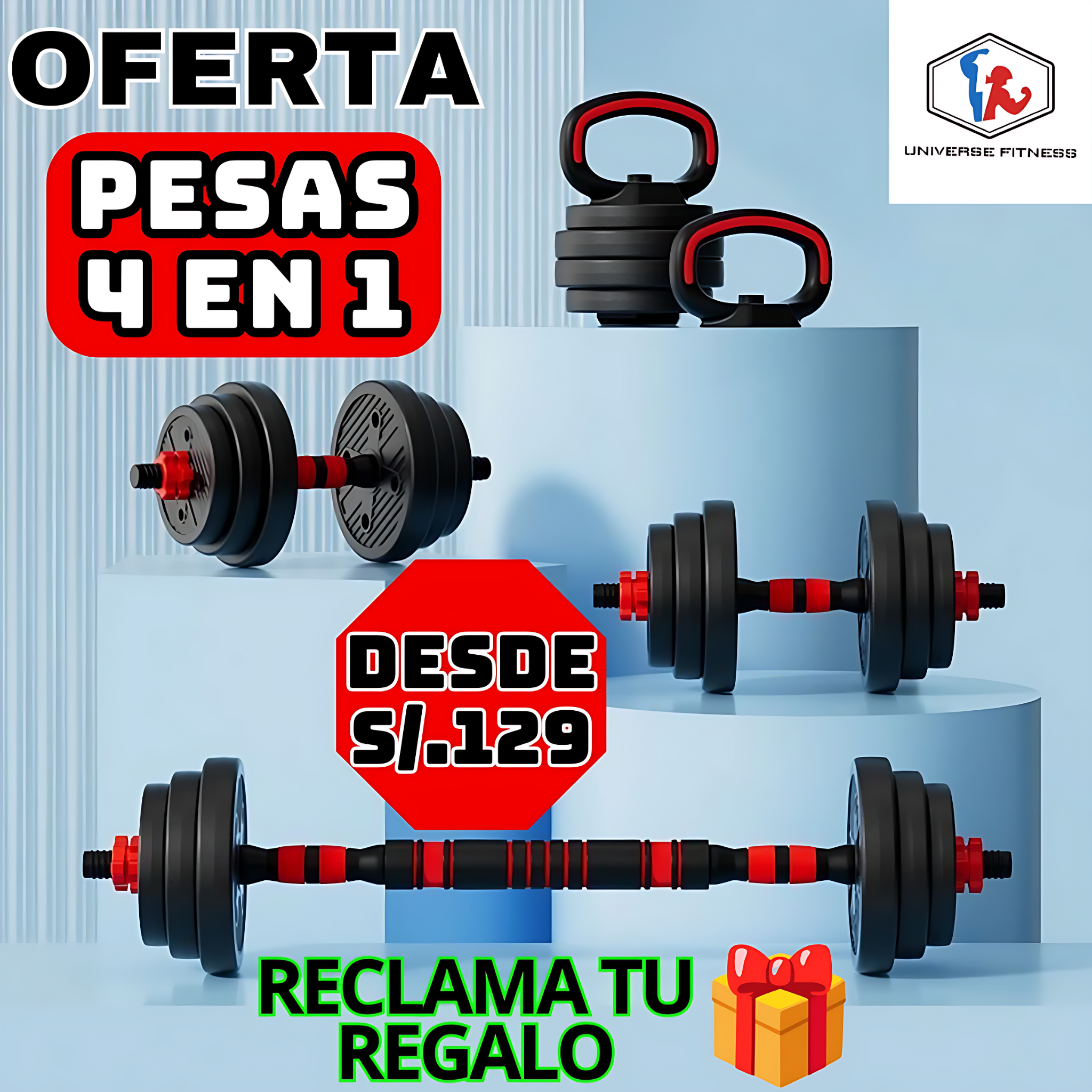 Universe Fitness Facebook ad: ENVÍOS A TODO EL PERÚ