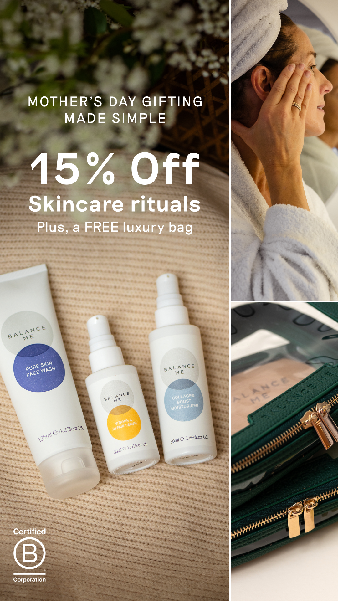 Balance Me Skincare Facebook ad