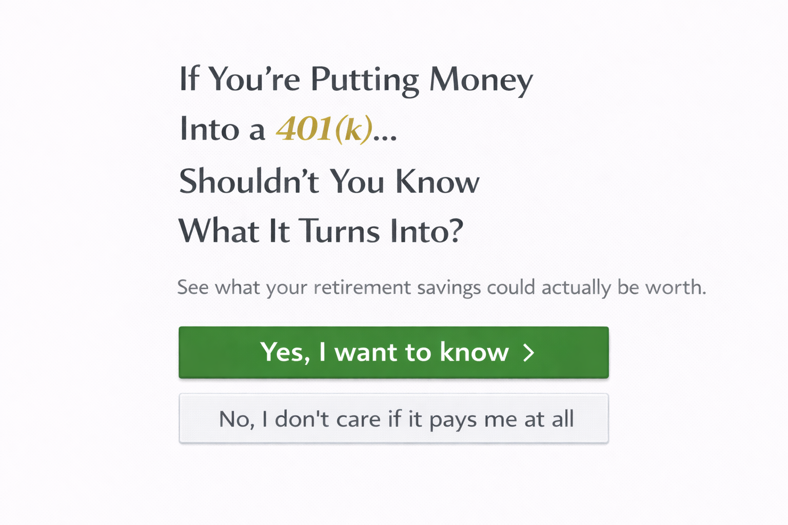 Retirement Review Facebook ad: See What It Could Be Worth