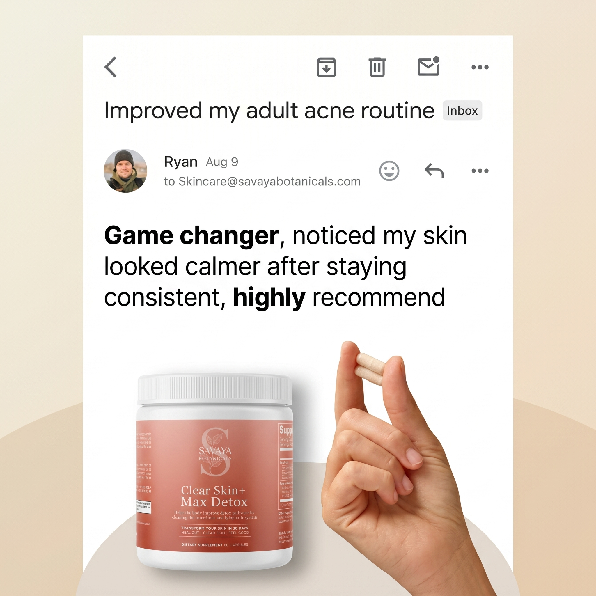Savaya Botanicals Facebook ad