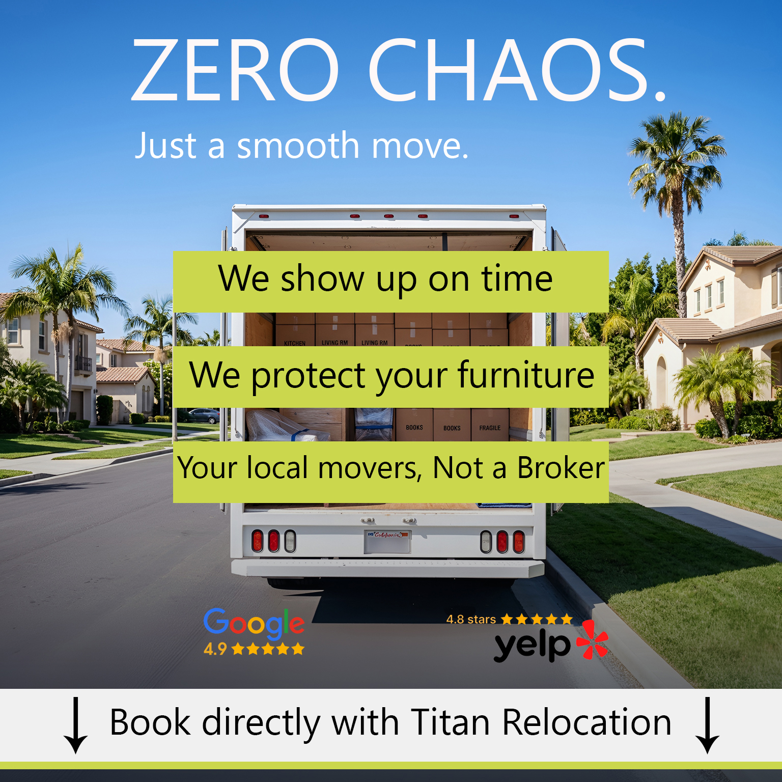 Titan Relocation Moving Company Facebook ad from Apr 17, 2026