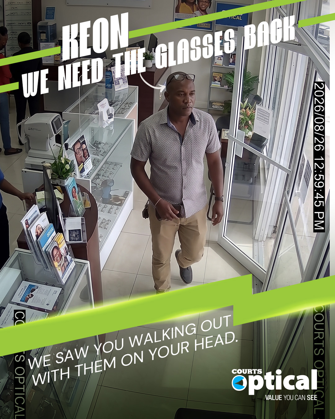 Courts Optical Trinidad & Tobago Facebook ad