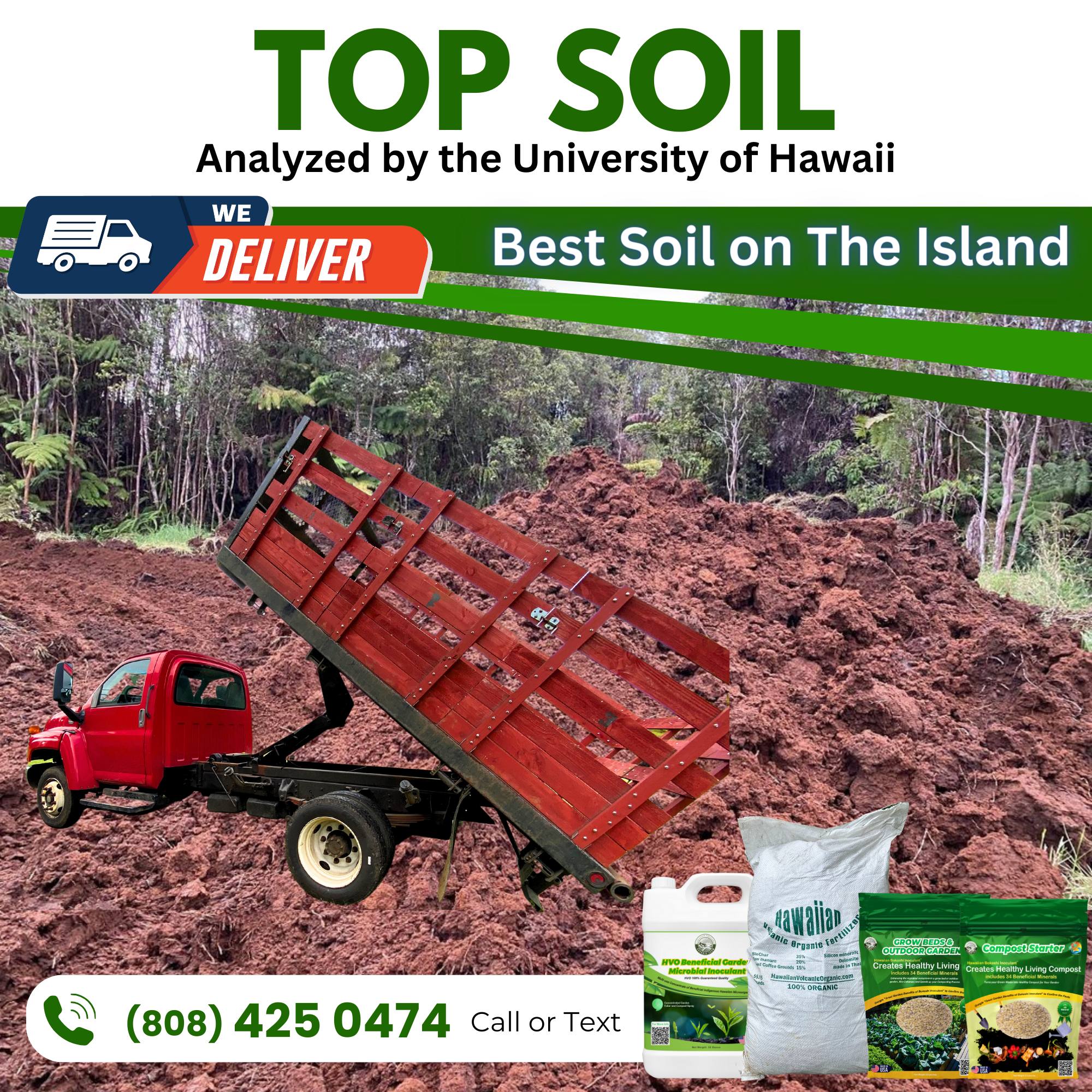 Rick Henry Cabados Facebook ad: Dirt for Sale, Premium Hawaiian Top Soil & Garden Mix