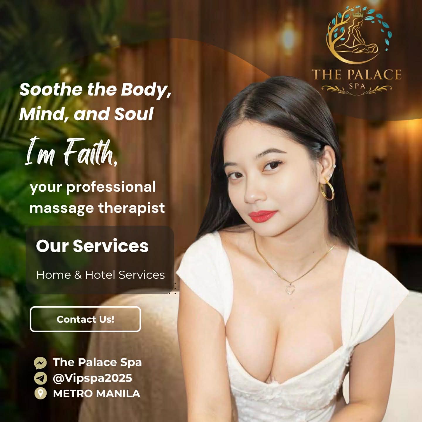 The Palace Spa Facebook ad: Long day at work?