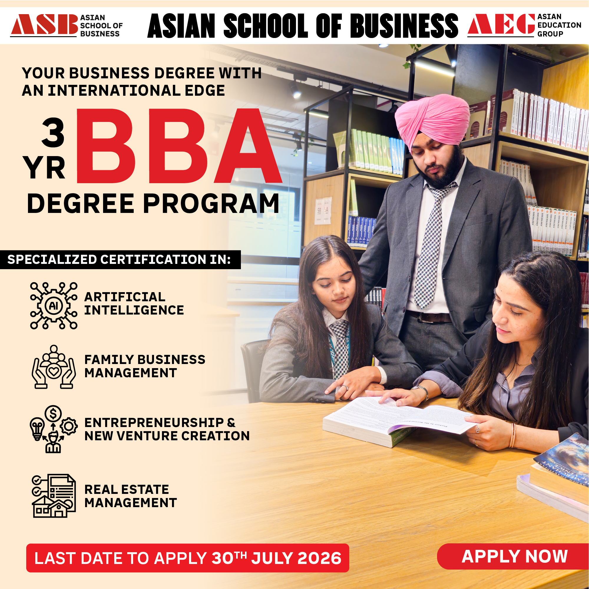 Asian School of Business Facebook ad