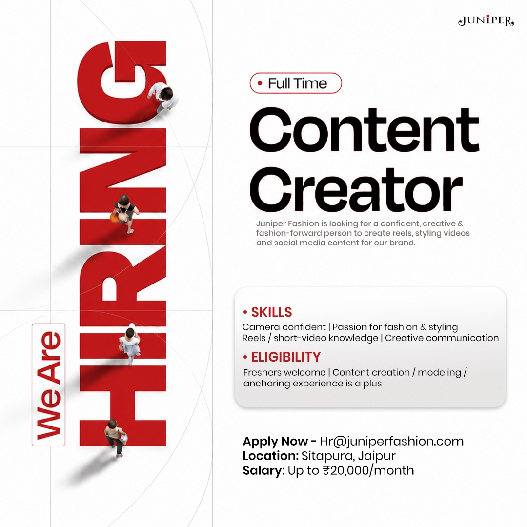 Juniper - An Ethnic Wear Brand Facebook ad: WE ARE HIRING!