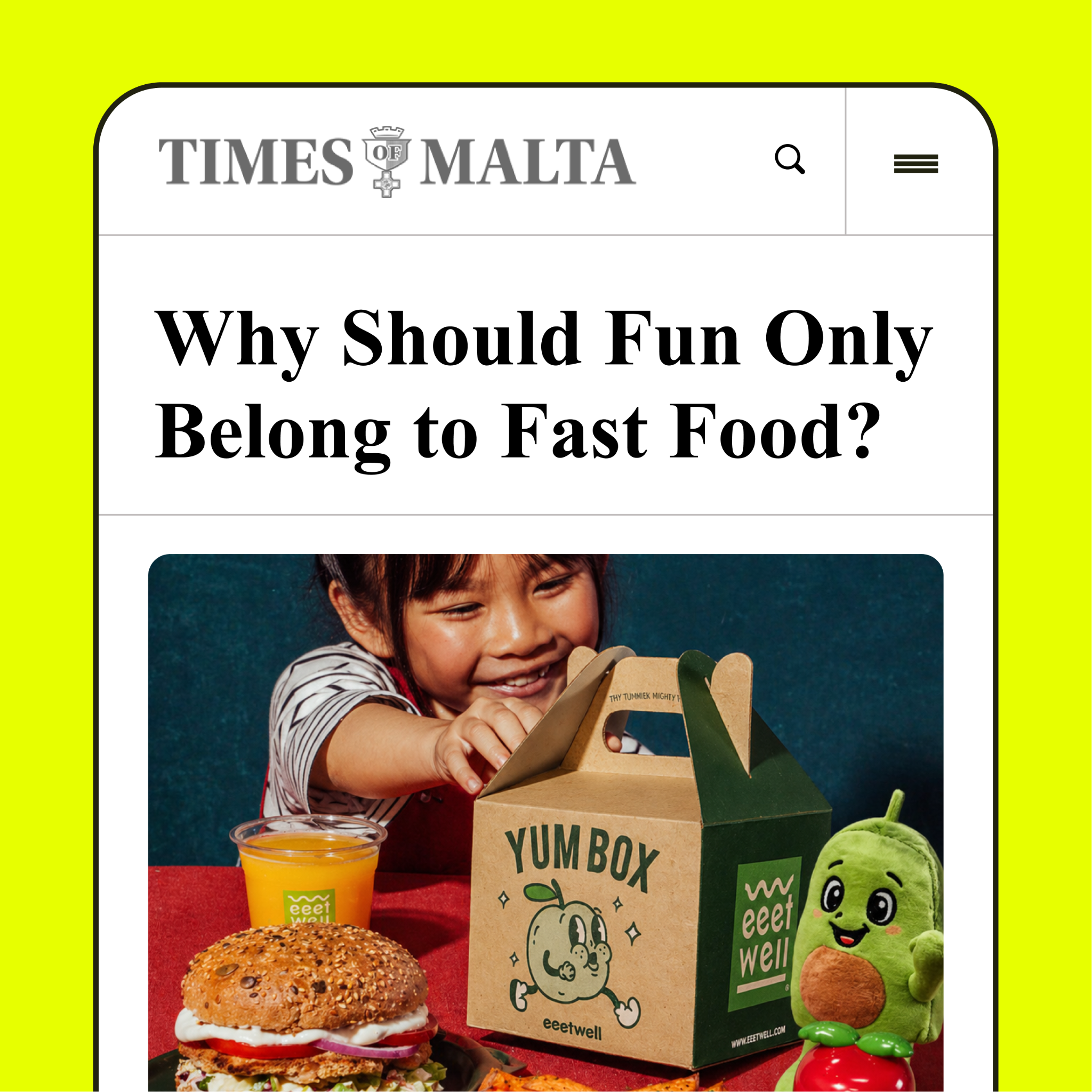 eeetwell Facebook ad: New Kids' Yum Box