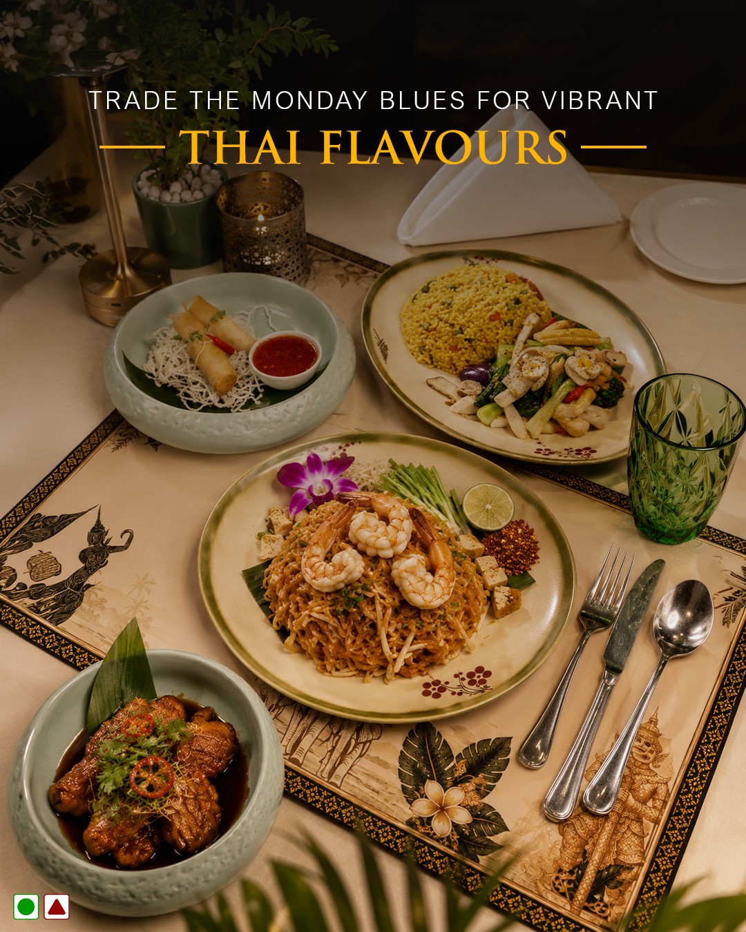 ITC Mughal, a Luxury Collection Resort & Spa, Agra Facebook ad: We've got big Thai plans for your Mondays.