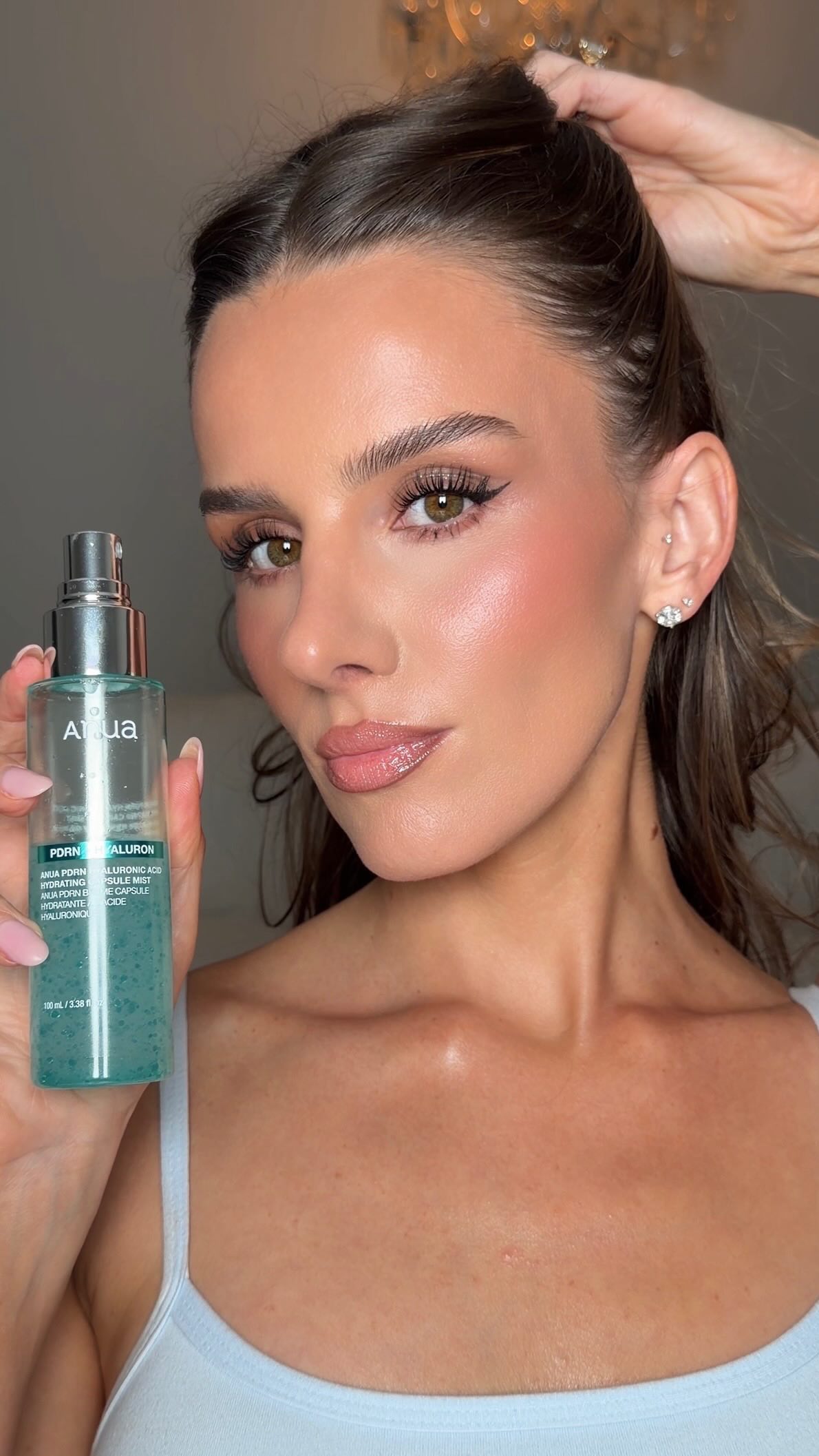 ANUA_Global Facebook ad: how to avoid cakey makeup using Blue Dewy…
