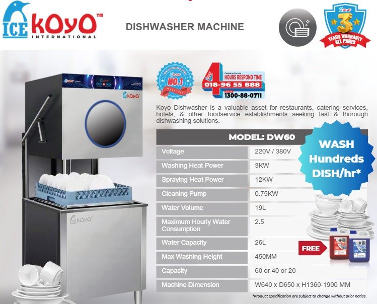 Aos Kong Facebook ad: DISHWASHER DW60 - COMMERCIAL USED / RENTAL PER MONTH (WM)