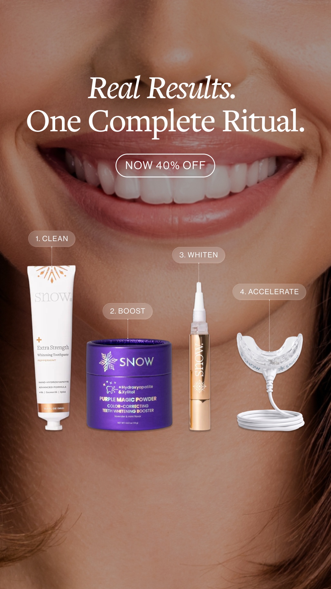 SNOW Teeth Whitening Facebook ad