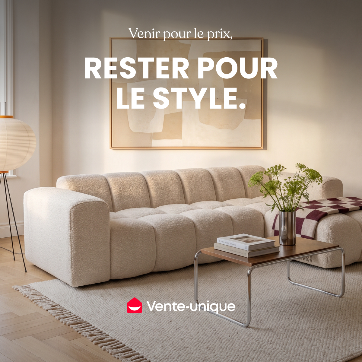 Vente-unique.com Facebook ad: L'évidence du style