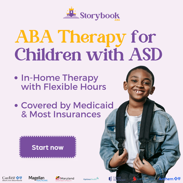 Storybook ABA Facebook ad: Autism Care In Maryland