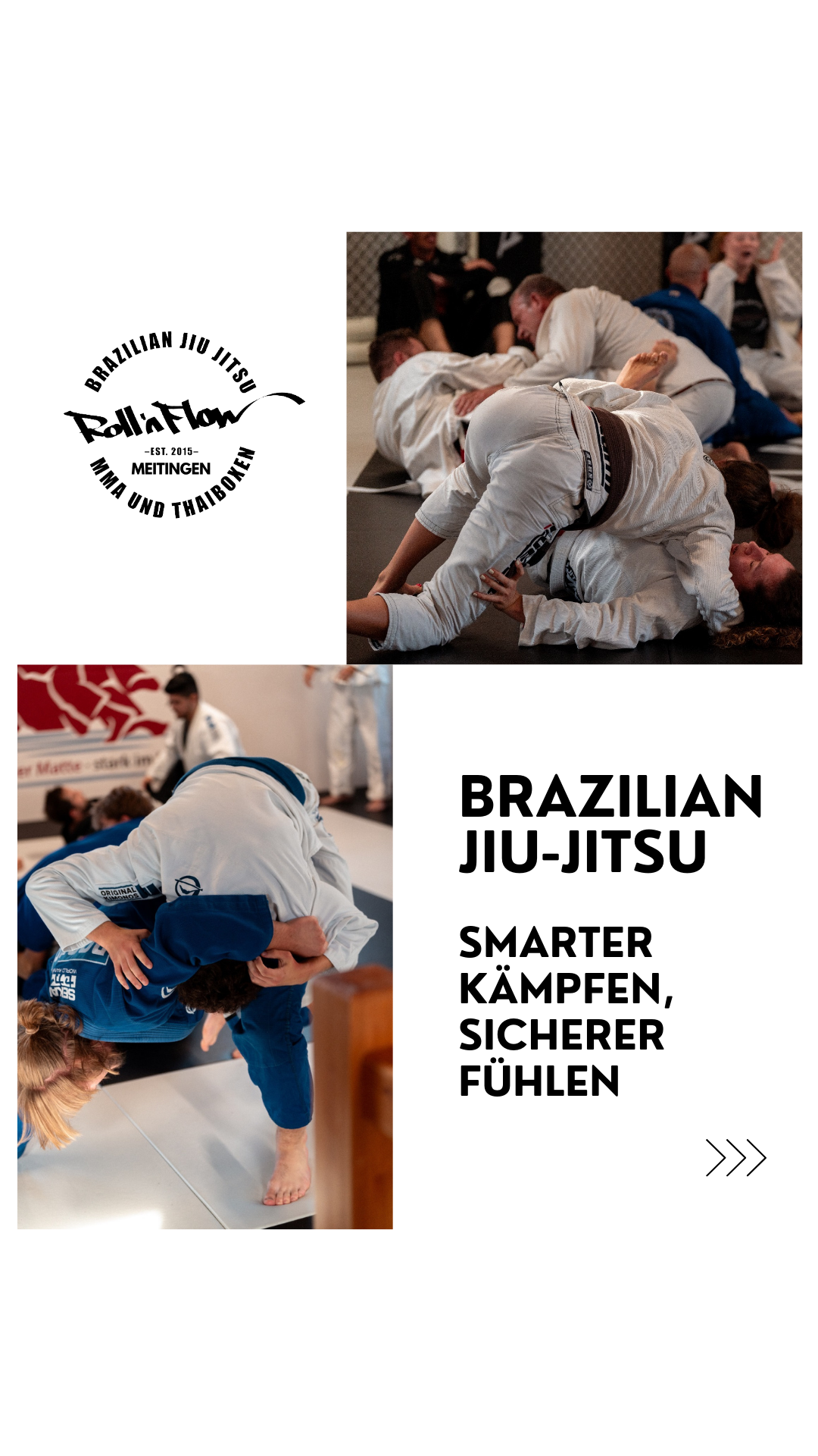 Roll n Flow - Kampfsportschule Facebook ad from Dec 8, 2025