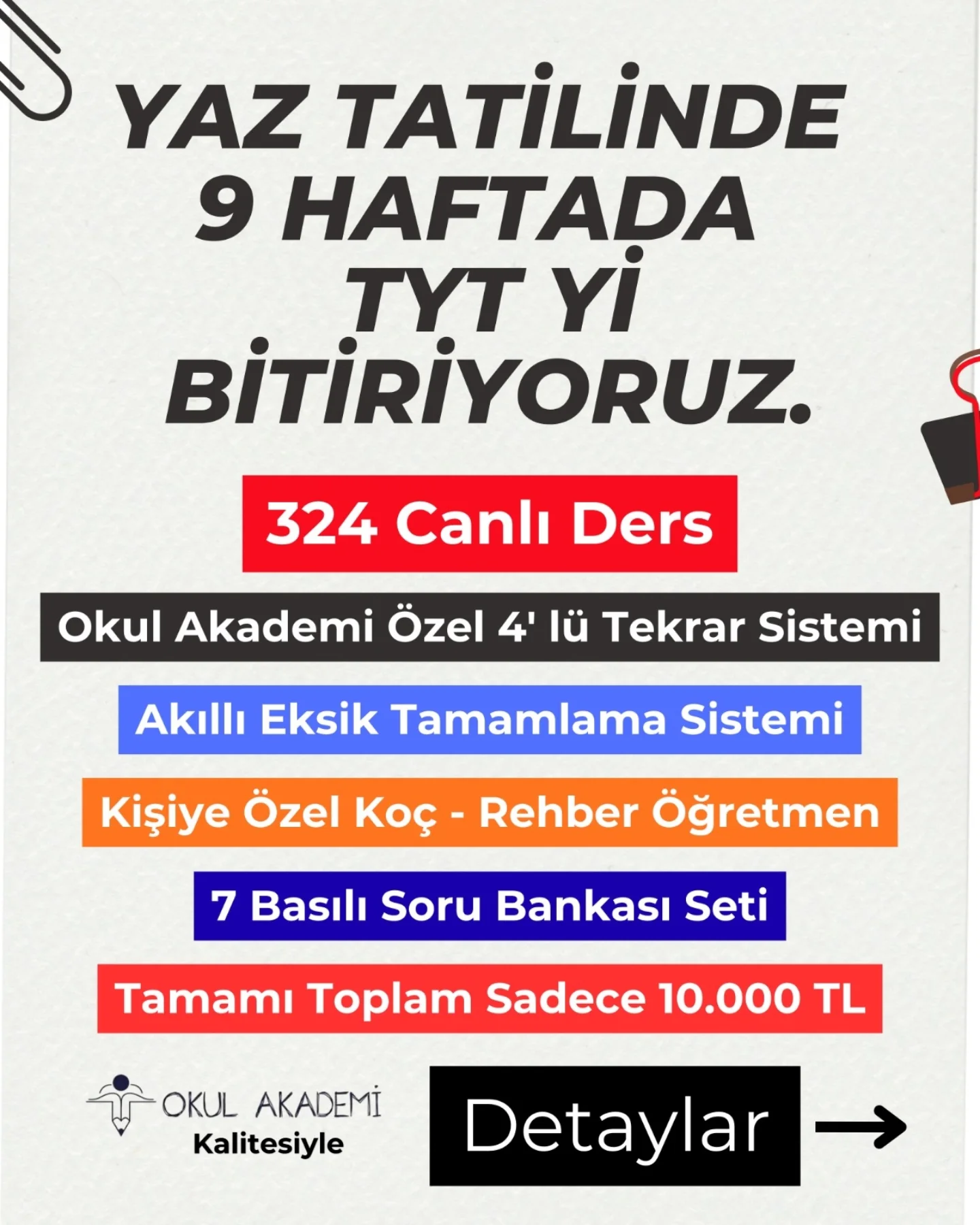 Okul Akademi Facebook ad: OKUL AKADEMİ YKS TYT YAZ KAMPI