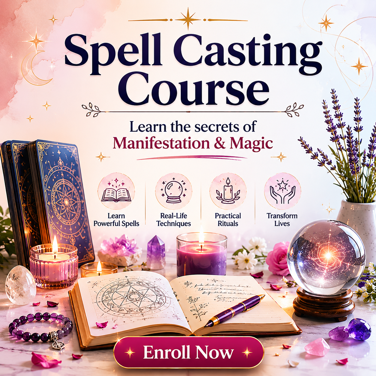IIVS - Indian Institute Of Vedic Science Facebook ad: Tarot Readers: Double Your Income with Spell Casting