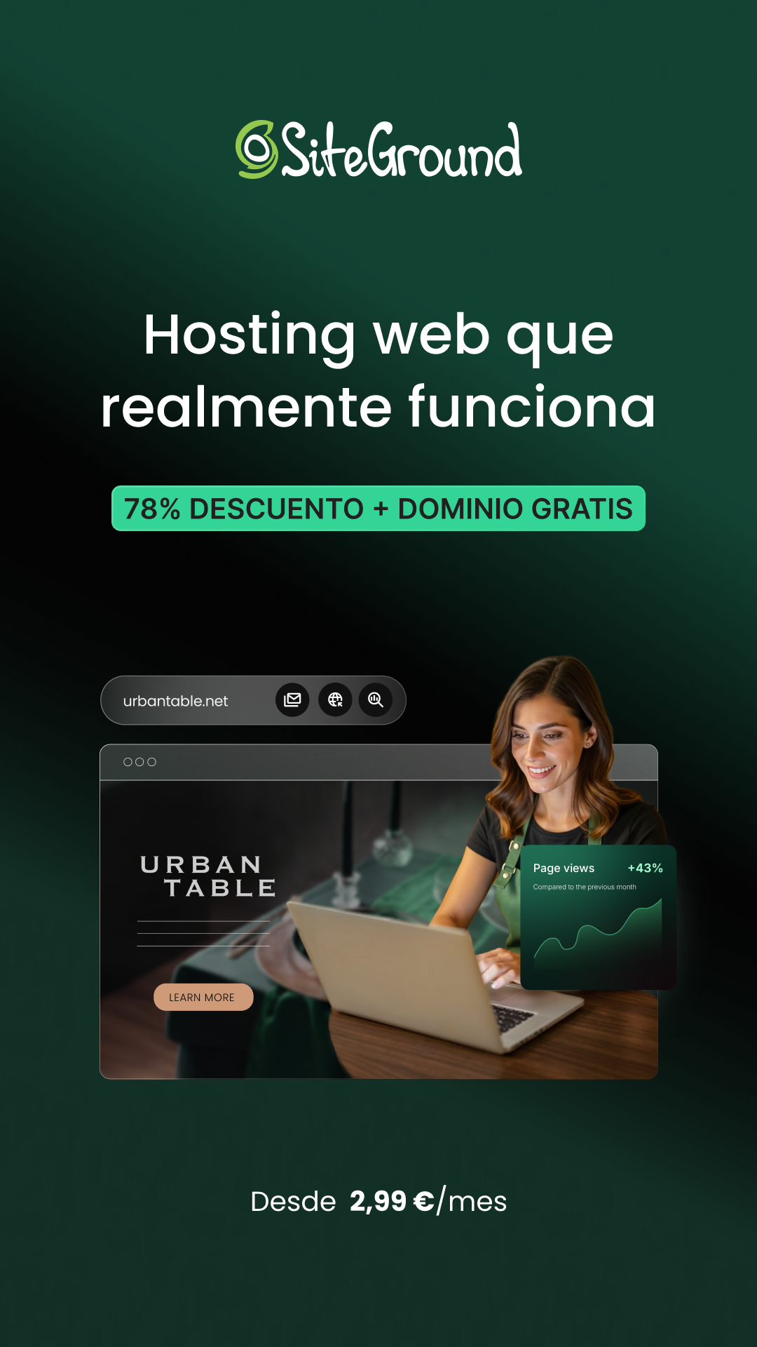 SiteGround Facebook ad