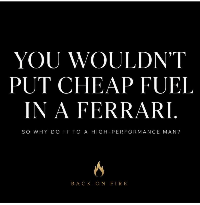 Logan Henry Facebook ad: For Successful Men Over 40 Running on Empty