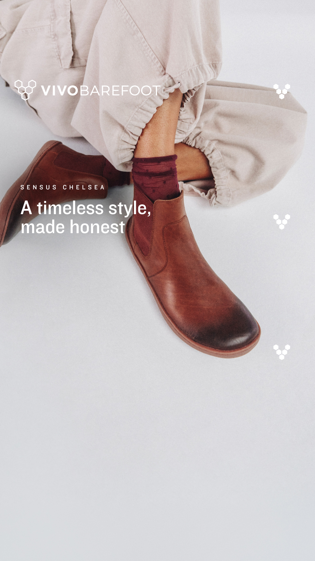 Vivobarefoot Facebook ad: An honest reboot of a classic
