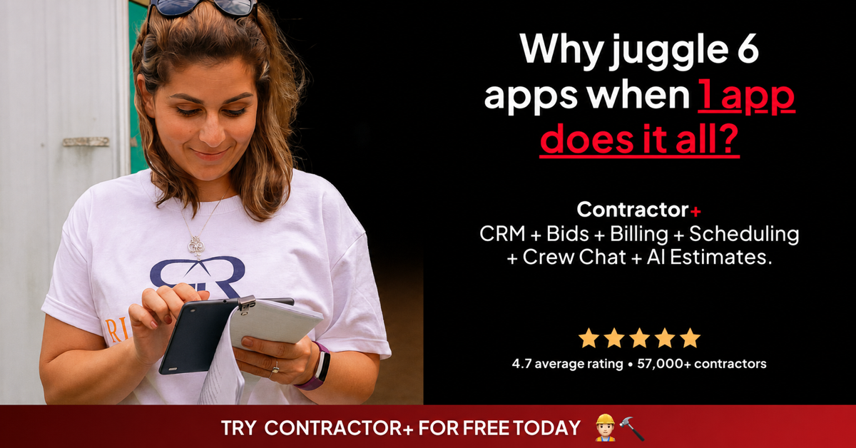 Contractor Plus Facebook ad