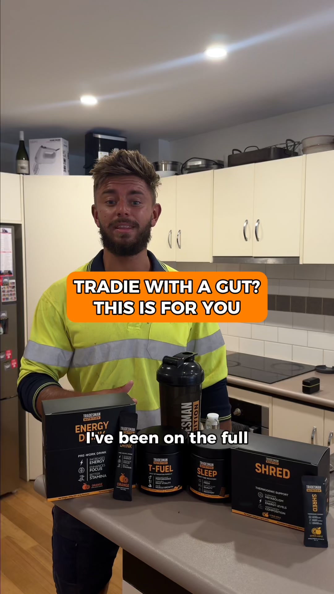 Tradesman Nutrition Facebook ad: Supplements For Tradies